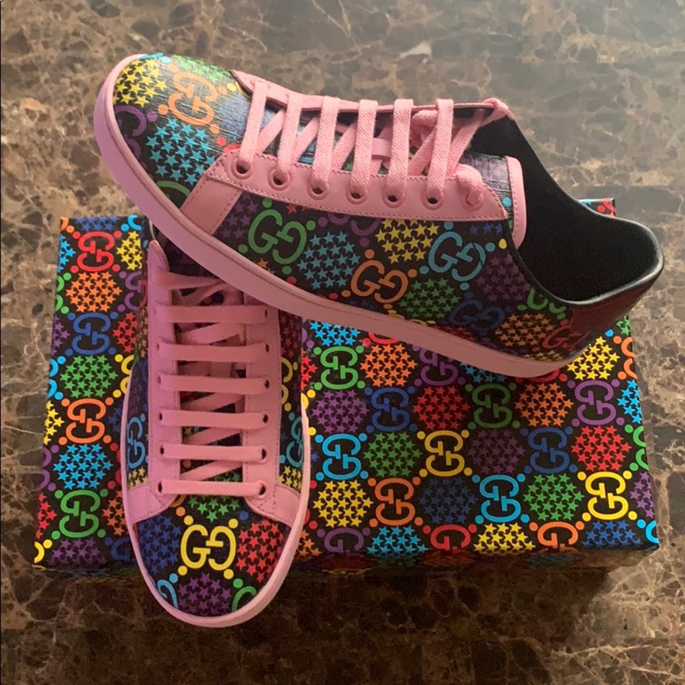 Gucci GG Monogram Psychedelic Ace Limited Sneakers - Picture 4 of 13